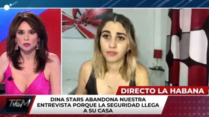 Lee más sobre el artículo La dictadura cubana se llevó presa a la influencer Dina Stars en plena entrevista con un canal español