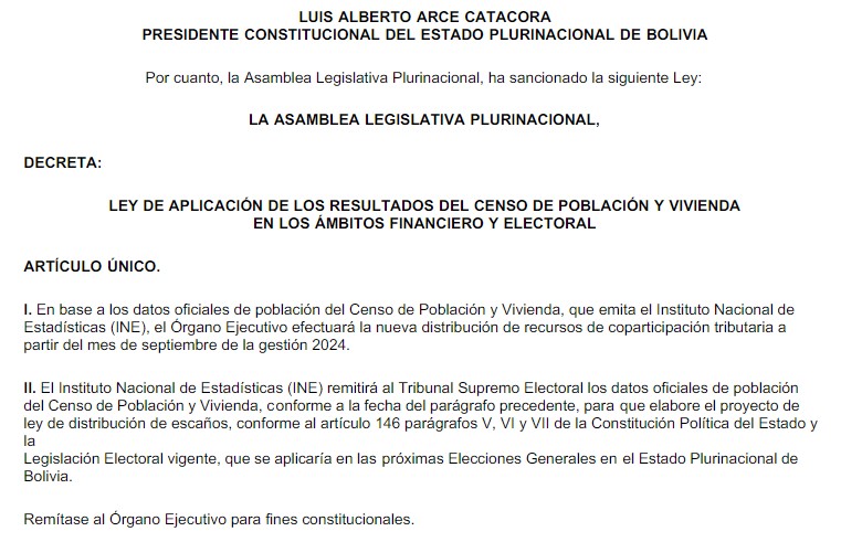 Lee más sobre el artículo Gaceta oficial publica la ley de aplicación de los resultados del censo; sepa qué dice la norma